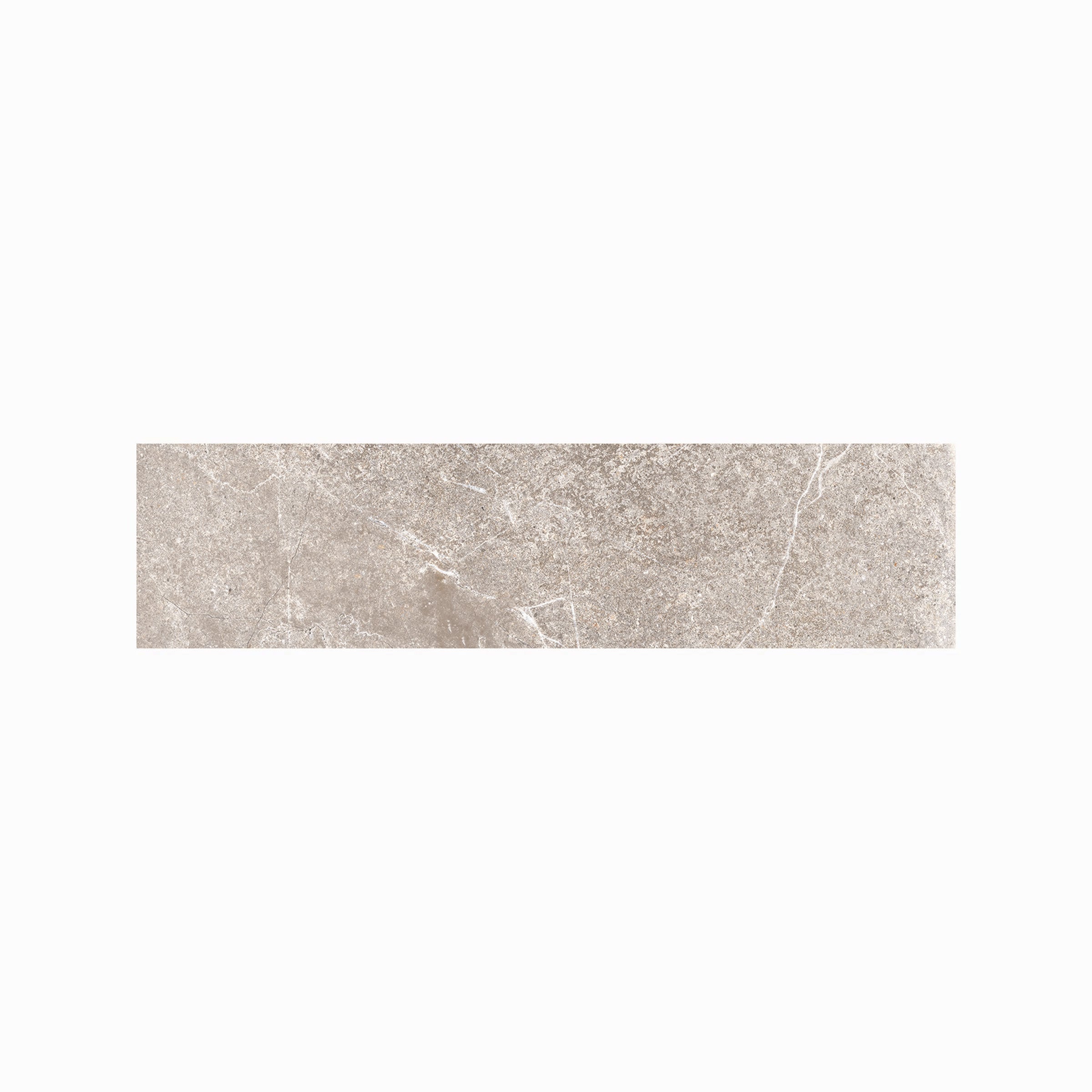 Rustic Stone 3x12 Matte Porcelain Bullnose Tile in Taupe