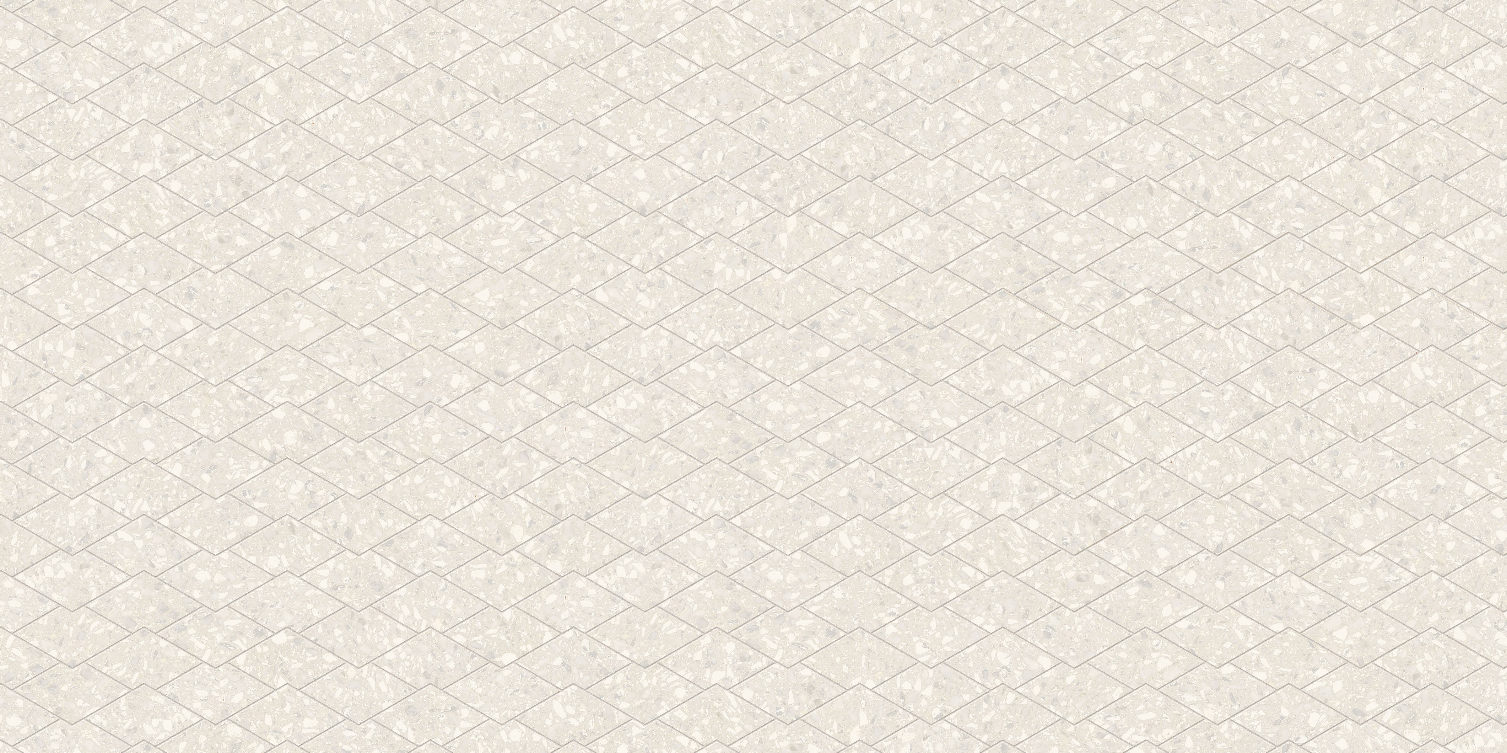 Terrazzo Allure™ 10.5x17 Matte Diamond Deco Porcelain Tile in Eggshell