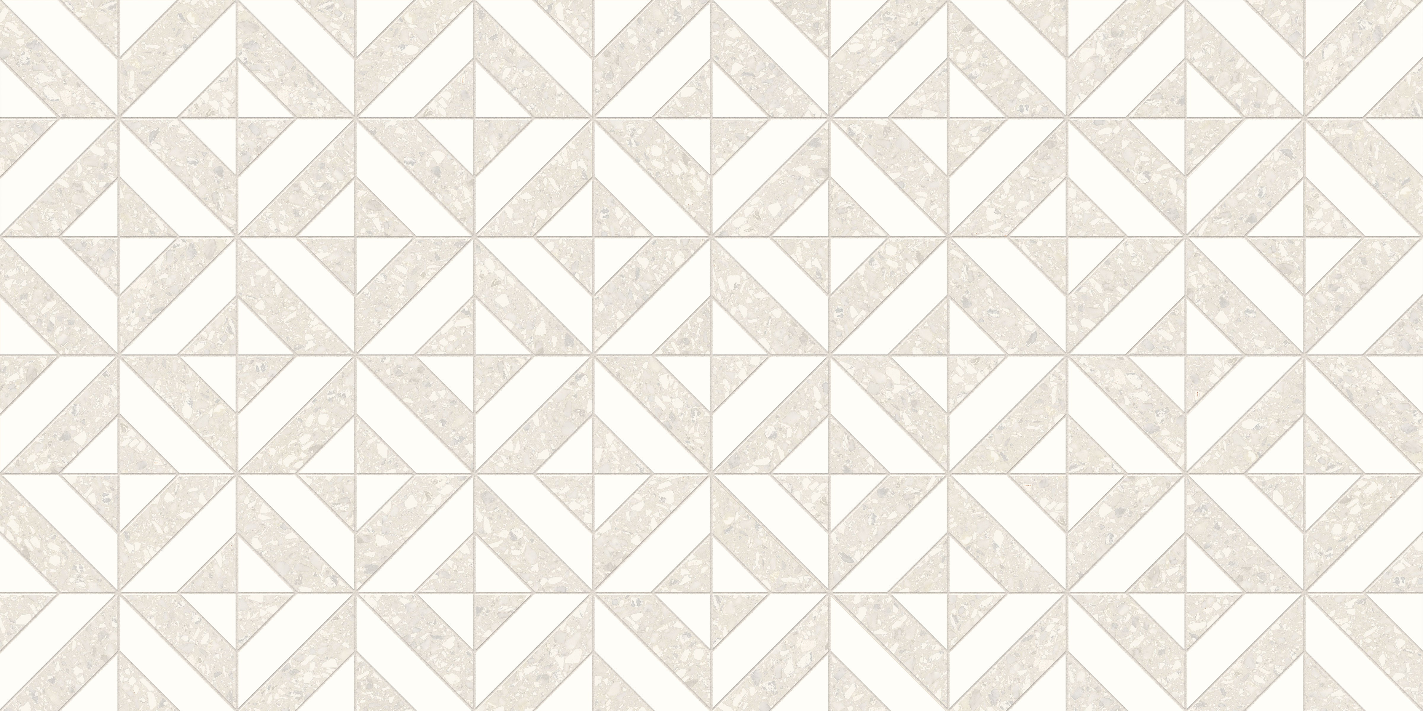 Terrazzo Allure™ 12x12 Matte Iconic Deco Porcelain Tile in Eggshell