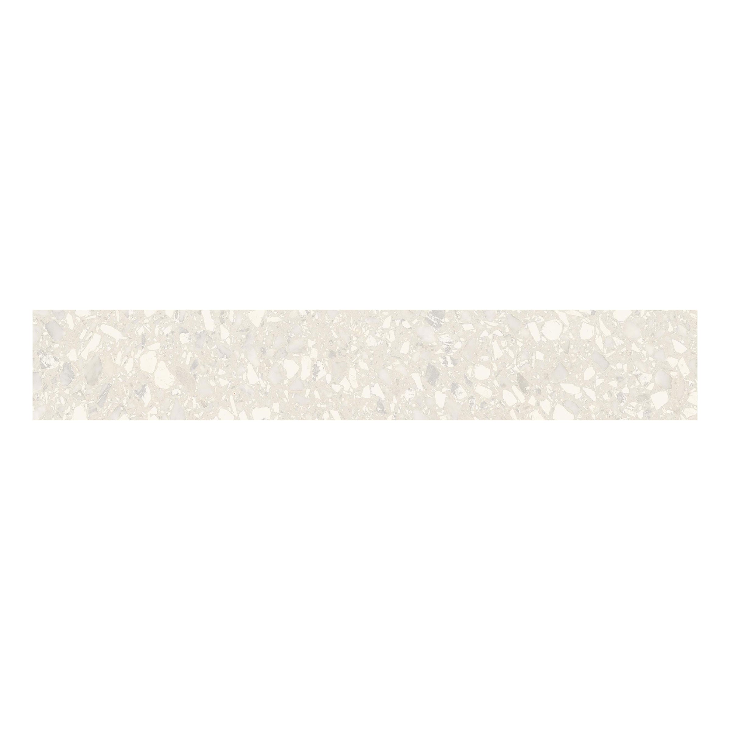 Terrazzo Allure™ 4x24 Matte Porcelain Tile in Eggshell