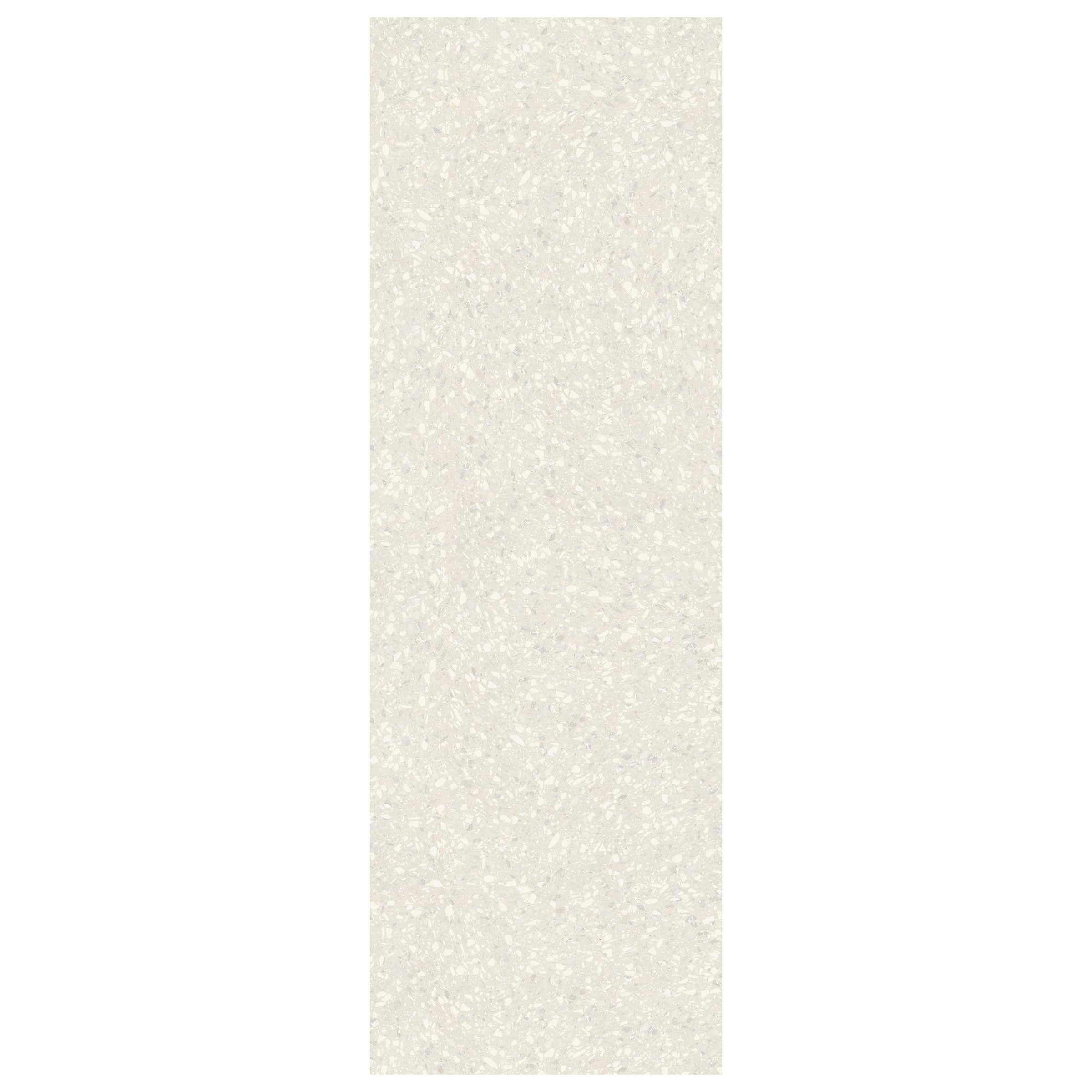 Terrazzo Allure™ Pre-Fab 25.5x96 L-Shaped Top Matte Porcelain Tile in Eggshell