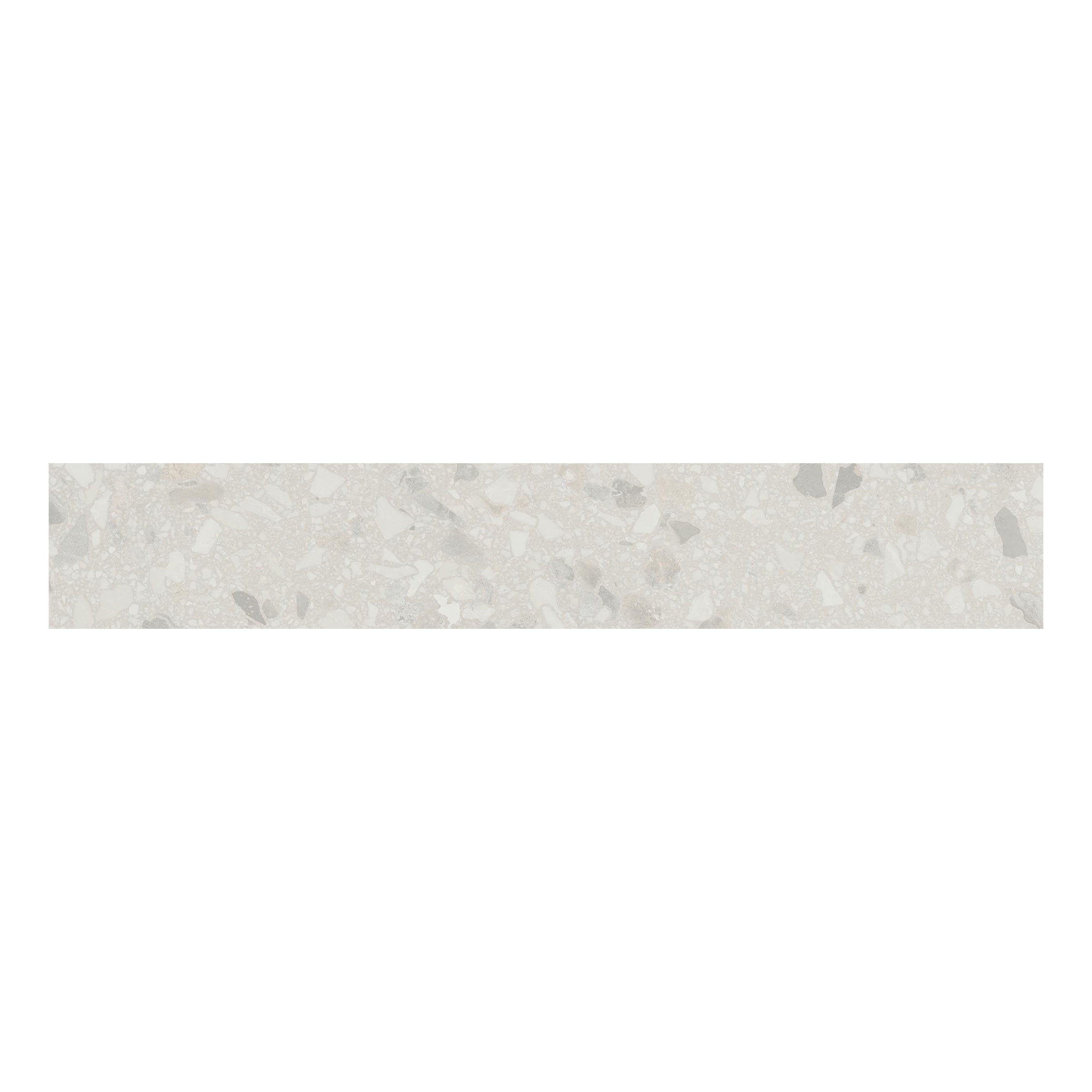 Terrazzo Allure™ 4x24 Matte Porcelain Tile in Snow