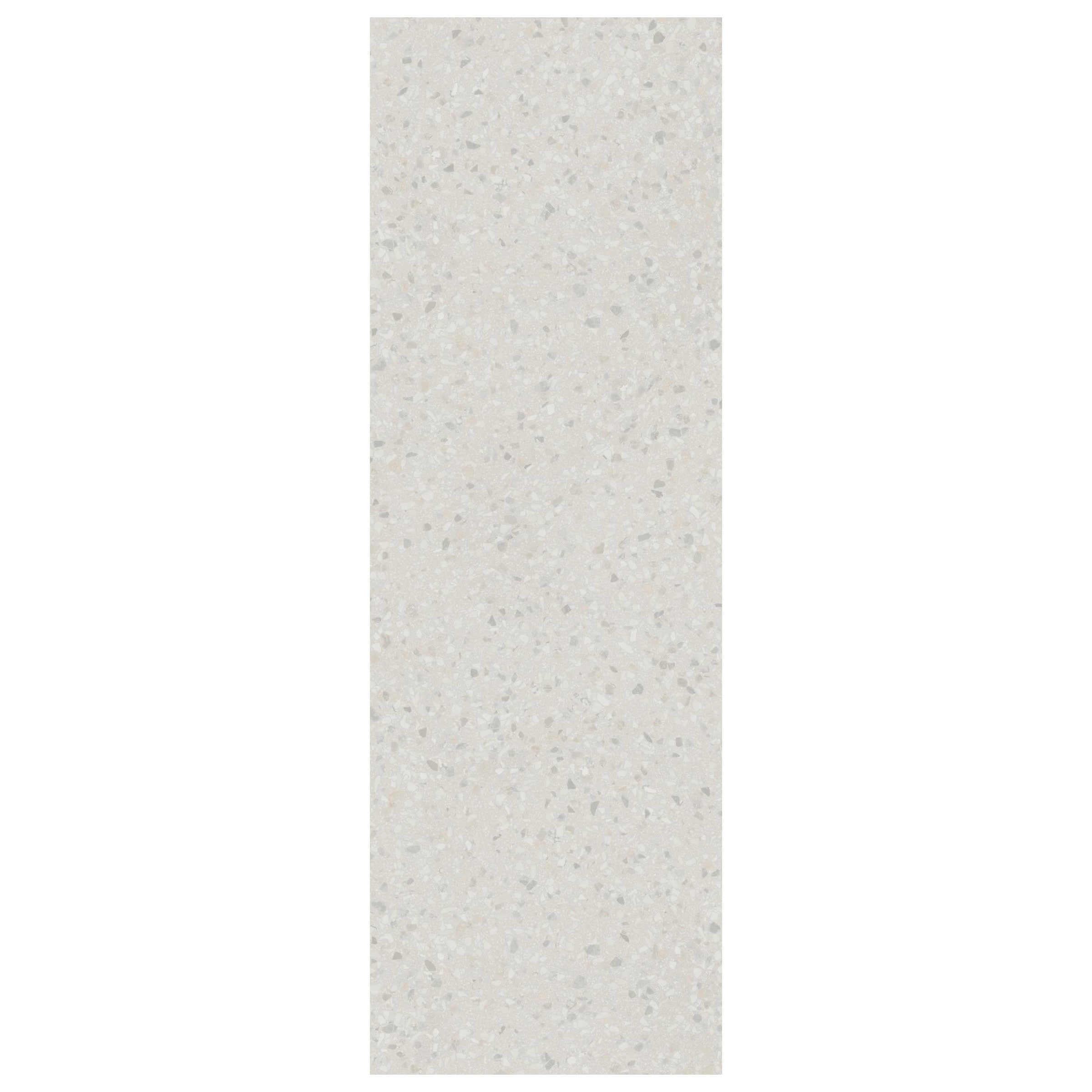 Terrazzo Allure™ Pre-Fab 25.5x96 L-Shaped Top Matte Porcelain Tile in Snow
