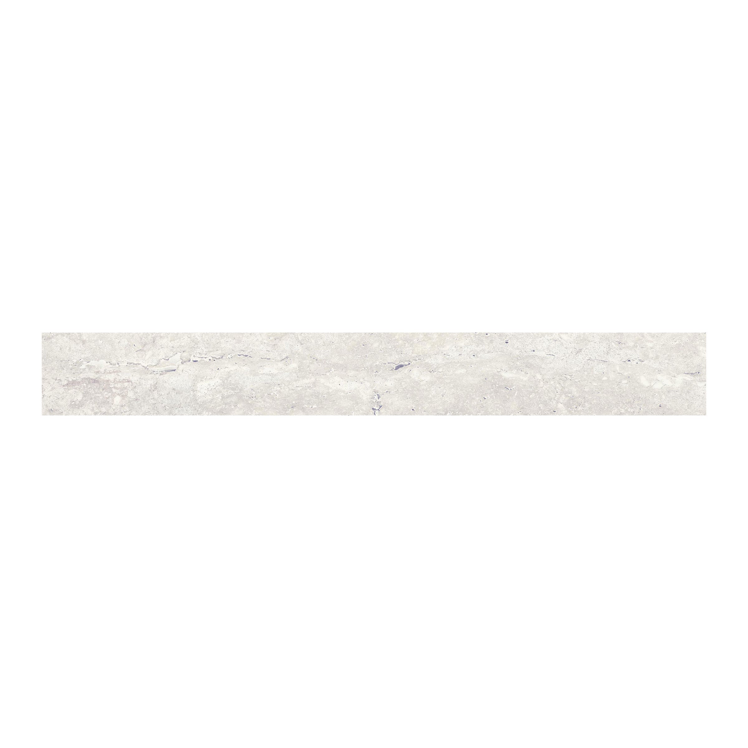 Travertine 3x24 Polished Porcelain Bullnose Tile in Roman