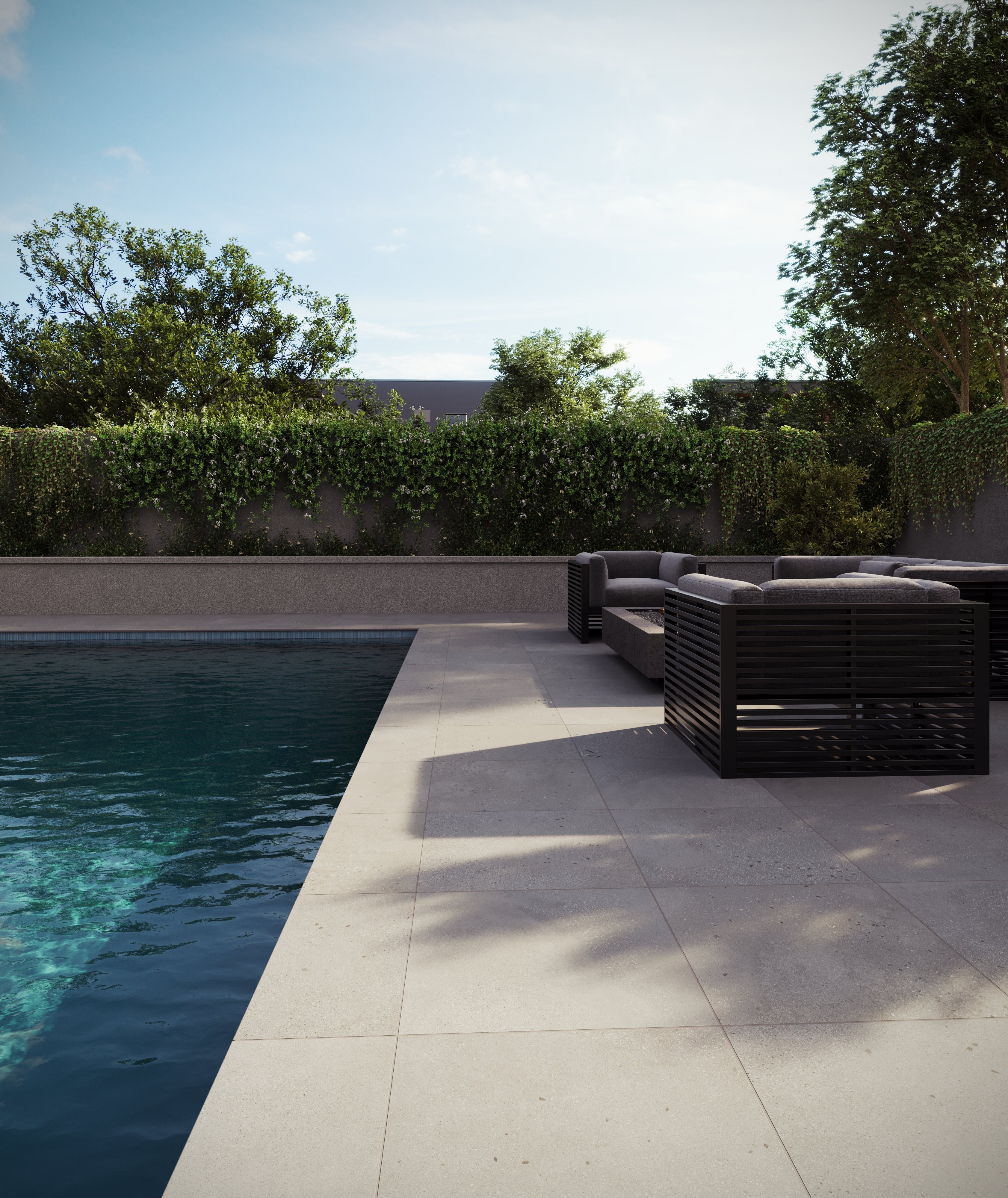 Area 51 24x24 Grip Porcelain 2CM Paver Tile in Clay