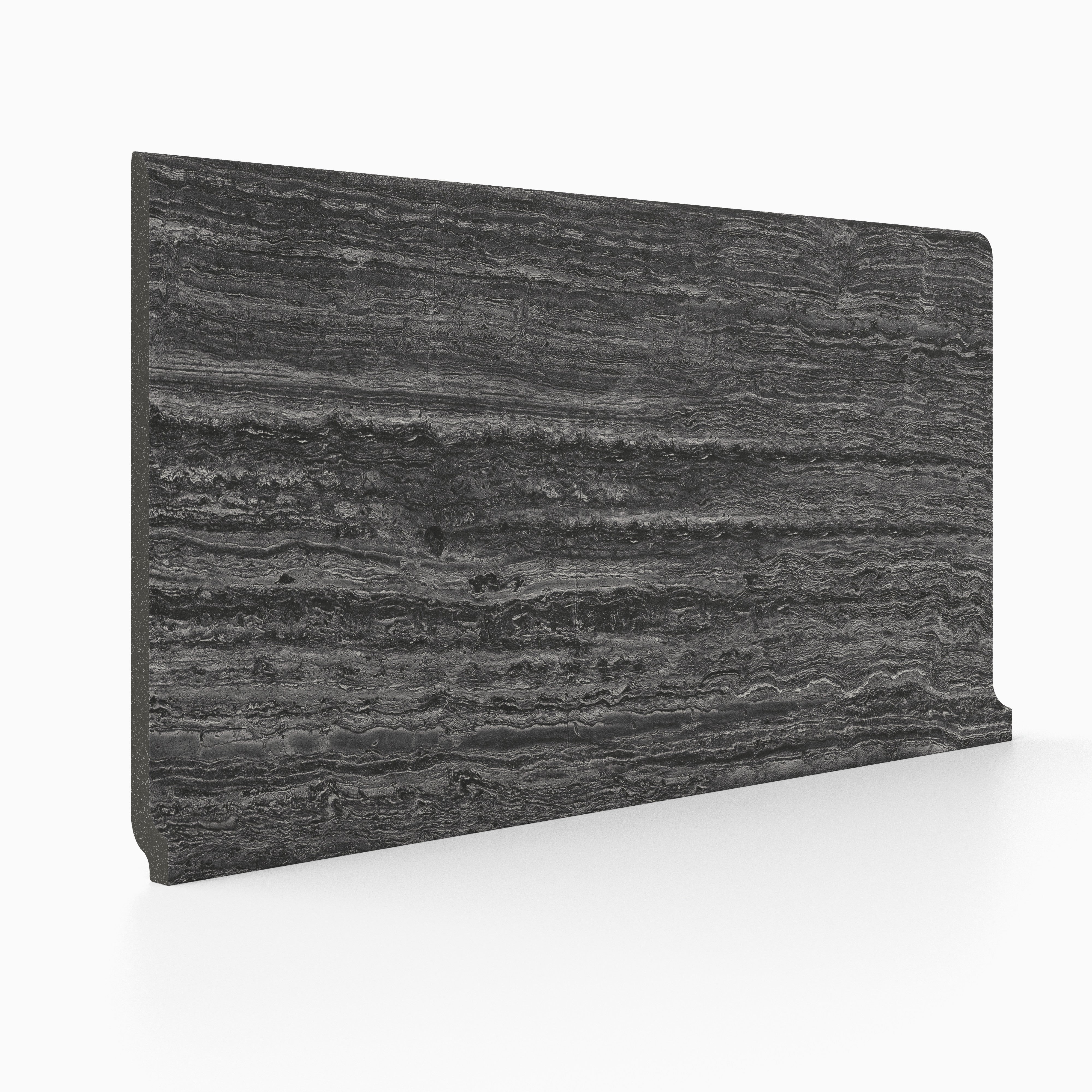 Stratos 6x12 Matte Porcelain Cove Base Tile in Antracite