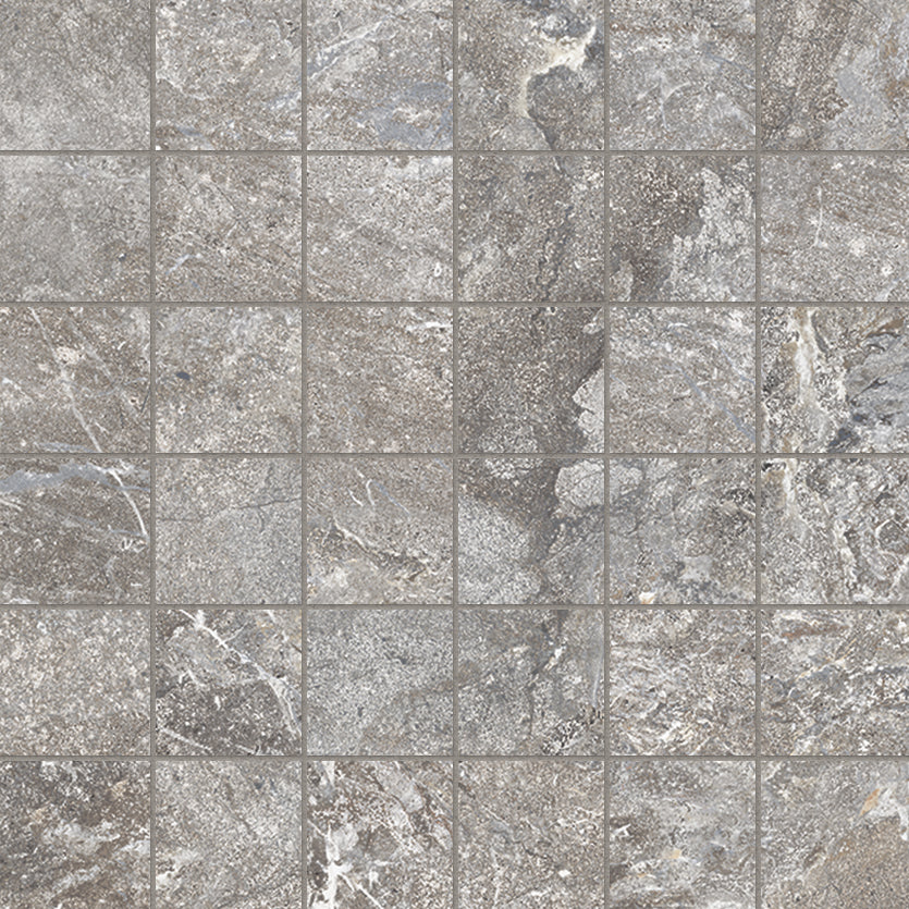 Porphid Stone 2x2 Porcelain Mesh Mosaic in White